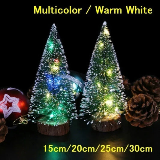 Mini LED Snow Frost Christmas Tree – Tabletop Decor (15/20/25/30 cm)