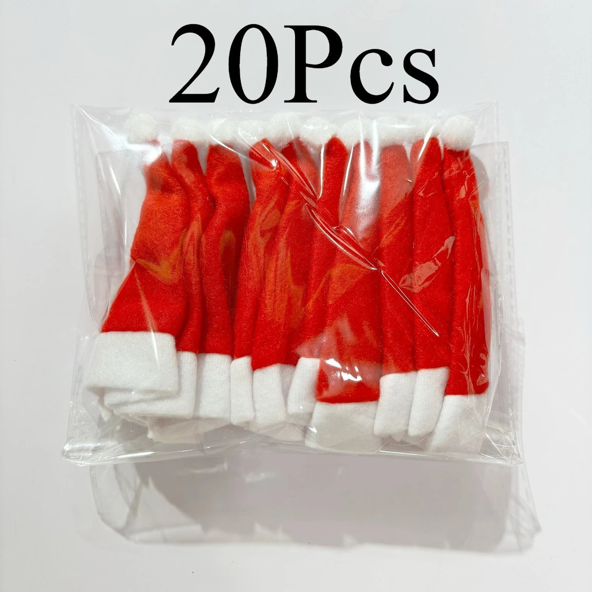 2024 Merry Christmas cutlery bag holder Christmas hat fork knife cutlery bag home Christmas decoration