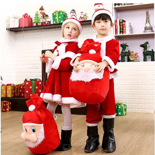 Kids Santa Claus Costume – Full Christmas Outfit Set for Boys & Girls