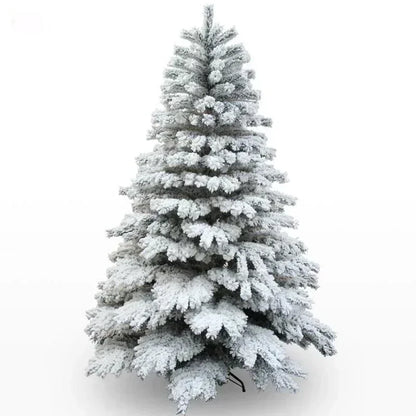 White Flocked Snow Christmas Tree – Artificial PVC (120–270 cm)