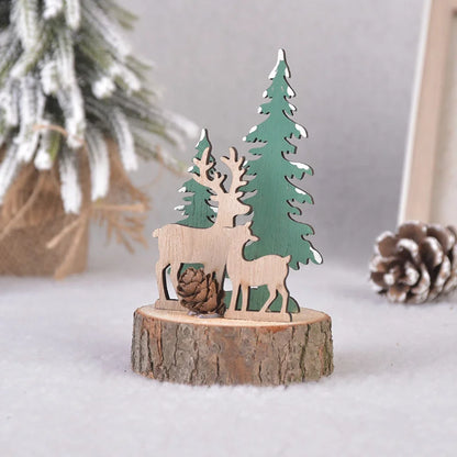 DIY Wooden Christmas Tree Craft Kit – Kids Handmade 3D Scene Decoration
