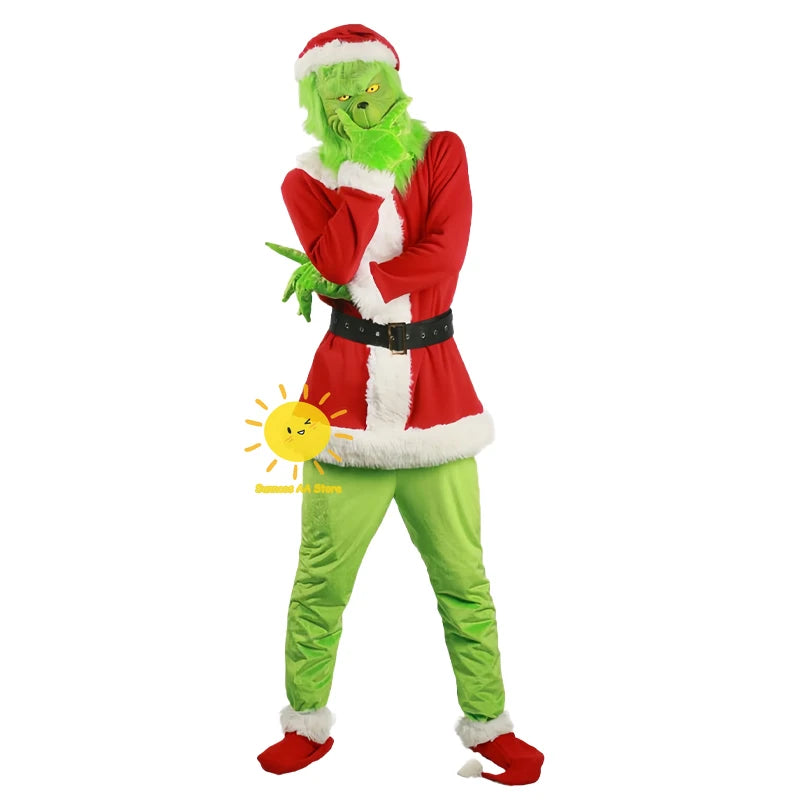 Beast Kingdom The Grinch Costume – Full Deluxe Cosplay Set with Mask, Jacket, Pants & More