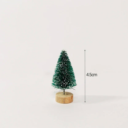 5/8-Piece Mini Artificial Christmas Trees – Small Sisal Cedar Pine Tabletop Decor
