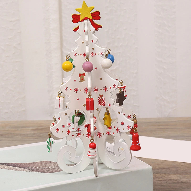 DIY Wooden Christmas Tree Craft Kit – Kids Handmade 3D Scene Decoration