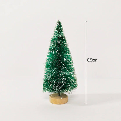 5/8-Piece Mini Artificial Christmas Trees – Small Sisal Cedar Pine Tabletop Decor