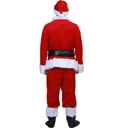 Deluxe Adult Santa Claus Costume – 7/8/9/11 Piece Full Santa Suit Set (Men)