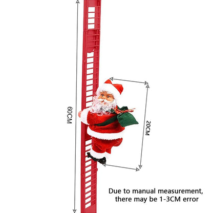 Electric Climbing Santa Claus with Ladder – Animated Musical Christmas Ornament (70 cm)