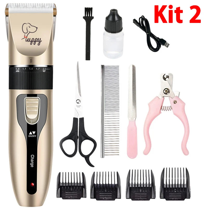 Baisibei Rechargeable Professional Pet Hair Clipper Kit – Quiet Cordless Trimmer for Dogs & Cats