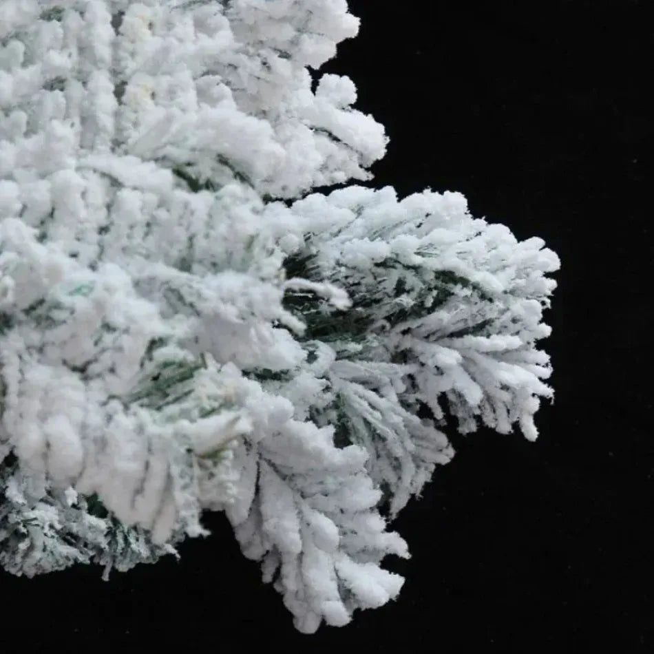 White Flocked Snow Christmas Tree – Artificial PVC (120–270 cm)