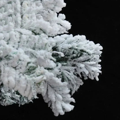 White Flocked Snow Christmas Tree – Artificial PVC (120–270 cm)