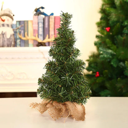 Mini Christmas Tree with Burlap Base (20 cm or 30 cm)