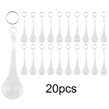 20 Piece Clear Glass Teardrop Ornaments – Raindrop Hanging Christmas Decor (4 Sizes)