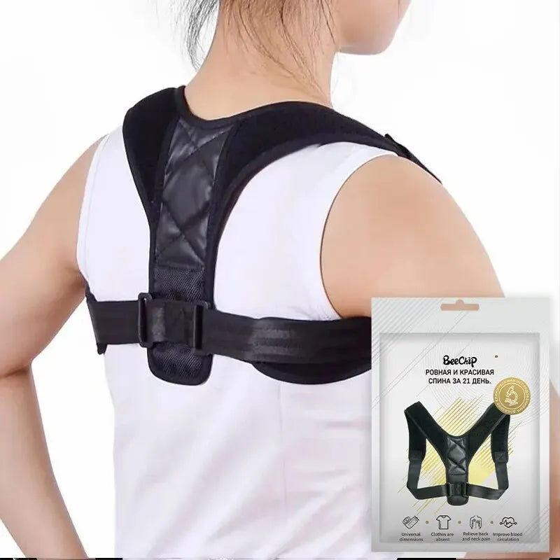 BeeChip Back Posture Correction Belt – Male/Female Breathable Hunchback & Sitting Posture Support (M/L/XL)