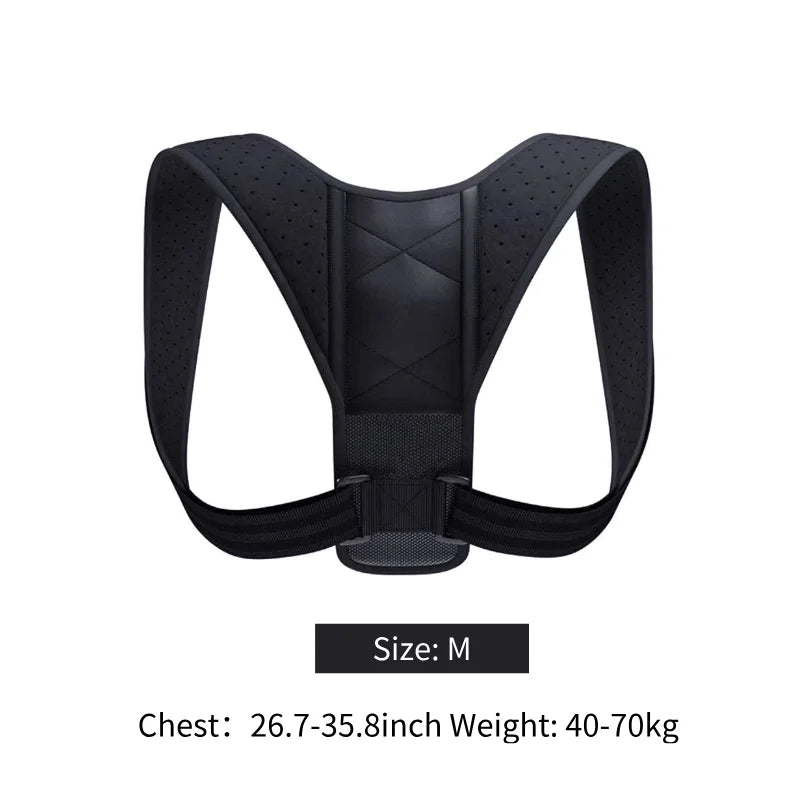 BeeChip Back Posture Correction Belt – Unisex Breathable Hunchback Support (M/L/XL)