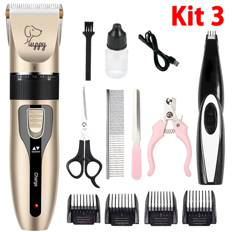Baisibei Rechargeable Professional Pet Hair Clipper Kit – Quiet Cordless Trimmer for Dogs & Cats