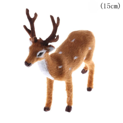 Plush Reindeer Christmas Decoration – Cute Standing Elk Figure (15/20/25 cm)
