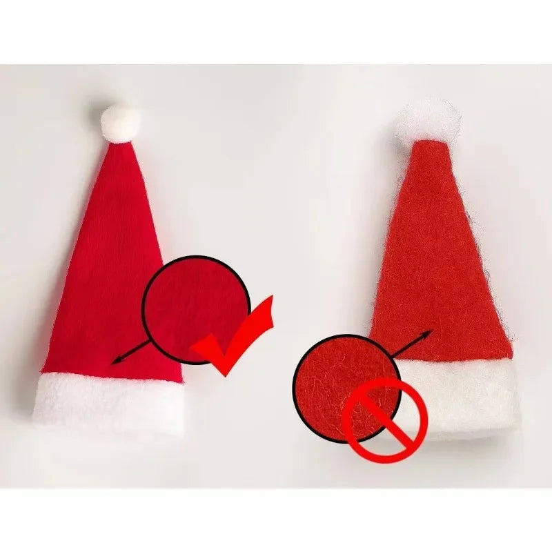 2024 Merry Christmas cutlery bag holder Christmas hat fork knife cutlery bag home Christmas decoration
