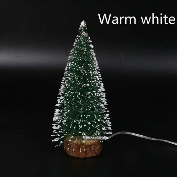 Mini LED Snow Frost Christmas Tree – Tabletop Decor (15/20/25/30 cm)