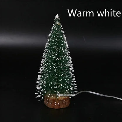 Mini LED Snow Frost Christmas Tree – Tabletop Decor (15/20/25/30 cm)