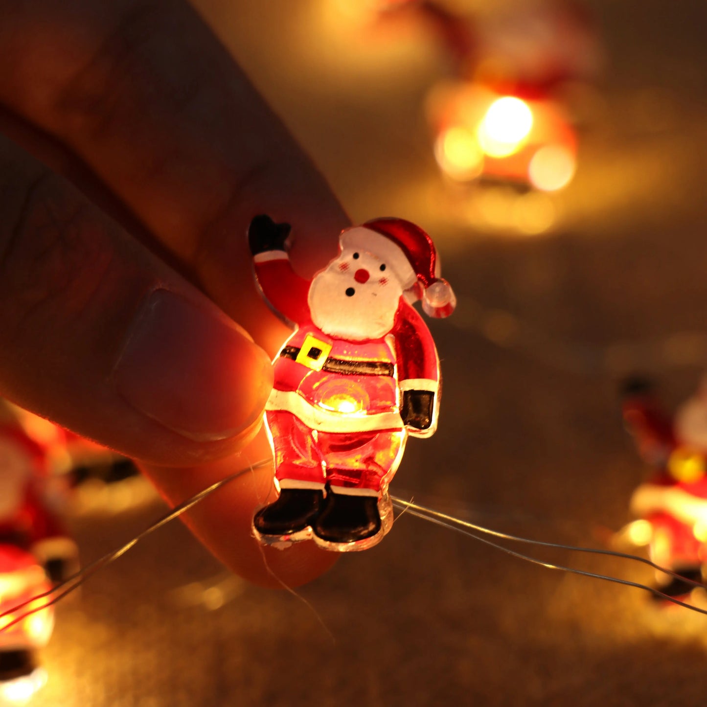 Santa Claus Christmas LED Light String Merry Christmas Decor for Home 2025 Christmas Tree Ornaments Navidad Xmas Gifts New Year