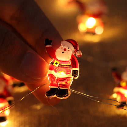 Santa Claus Christmas LED Light String Merry Christmas Decor for Home 2025 Christmas Tree Ornaments Navidad Xmas Gifts New Year