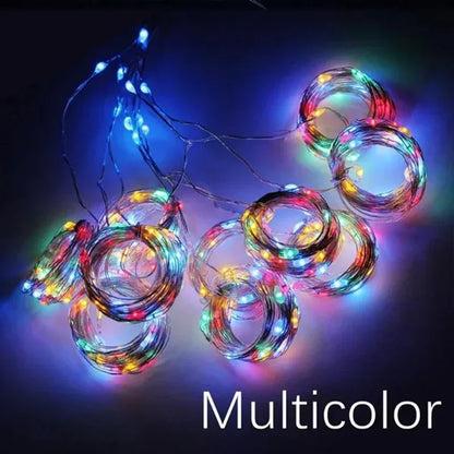 3M USB Curtain Fairy Lights – 300 LED Warm White String Garland with Remote (3×3m / 3×2m / 3×1m)