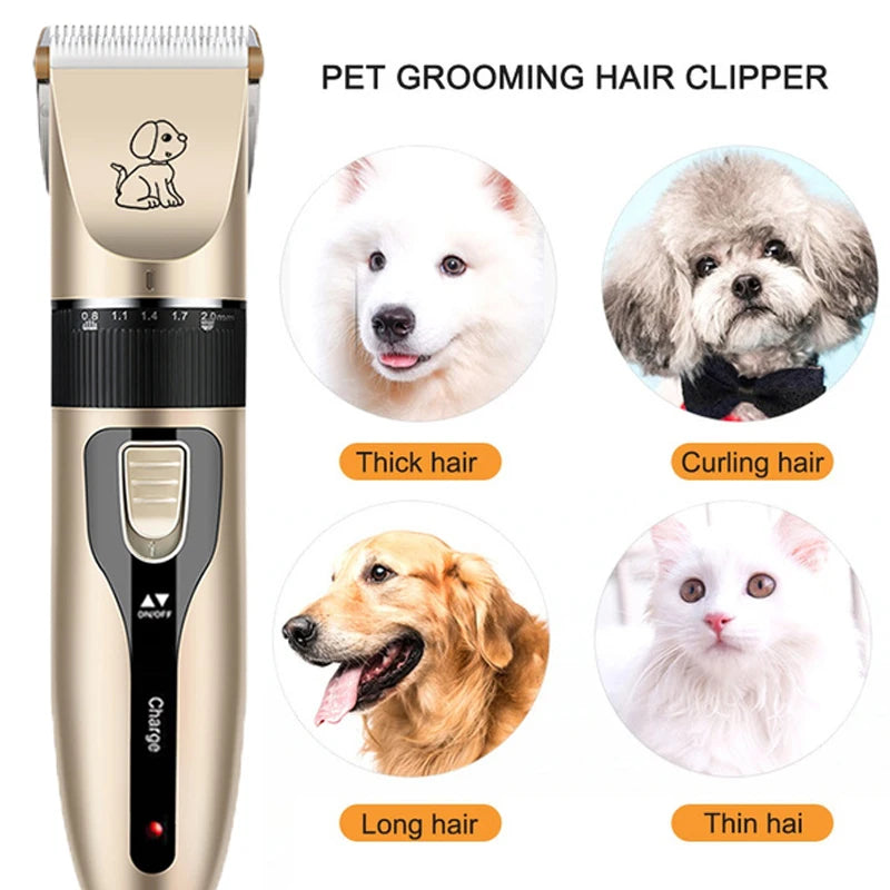 Baisibei Rechargeable Professional Pet Hair Clipper Kit – Quiet Cordless Trimmer for Dogs & Cats