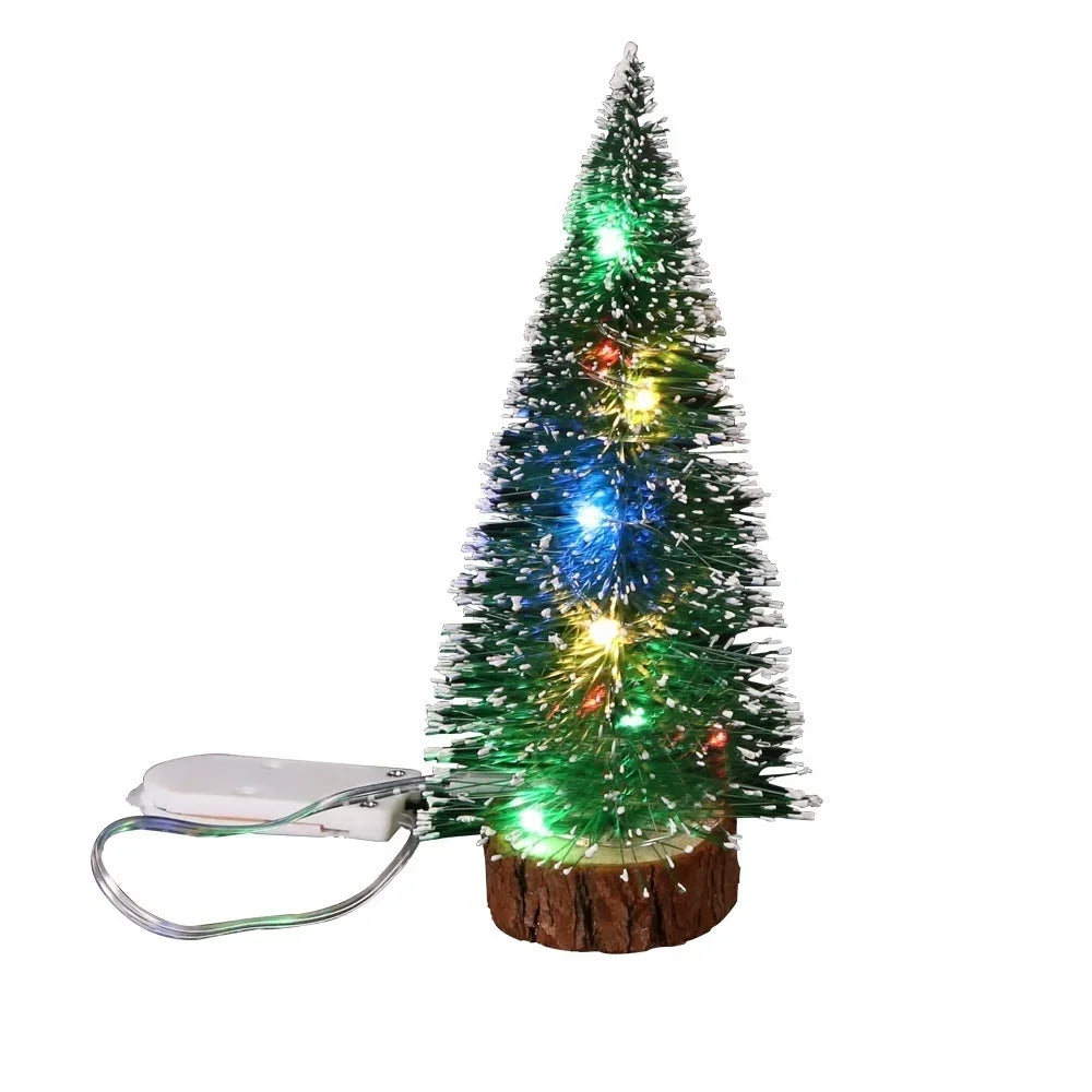 Mini LED Snow Frost Christmas Tree – Tabletop Decor (15/20/25/30 cm)