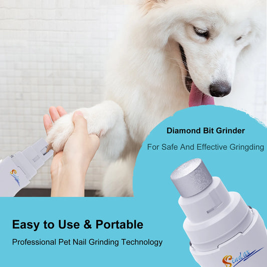 USB Rechargeable Electric Pet Nail Grinder – Painless Claw Trimmer & File for Dogs