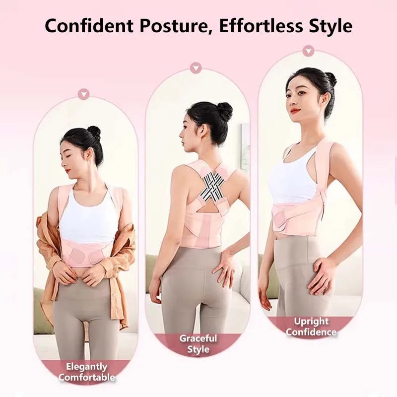 Adjustable Posture Corrector & Waist Trainer – Back Support Belt for Men & Women