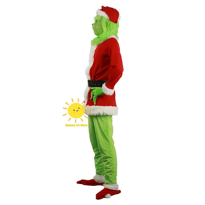 Beast Kingdom The Grinch Costume – Full Deluxe Cosplay Set with Mask, Jacket, Pants & More