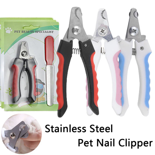 Professional Stainless Steel Pet Nail Clippers – Labor-Saving Trimmer for Dogs & Cats