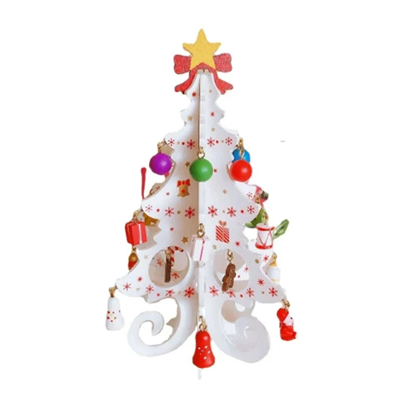 DIY Wooden Christmas Tree Craft Kit – Kids Handmade 3D Scene Decoration