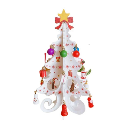 DIY Wooden Christmas Tree Craft Kit – Kids Handmade 3D Scene Decoration