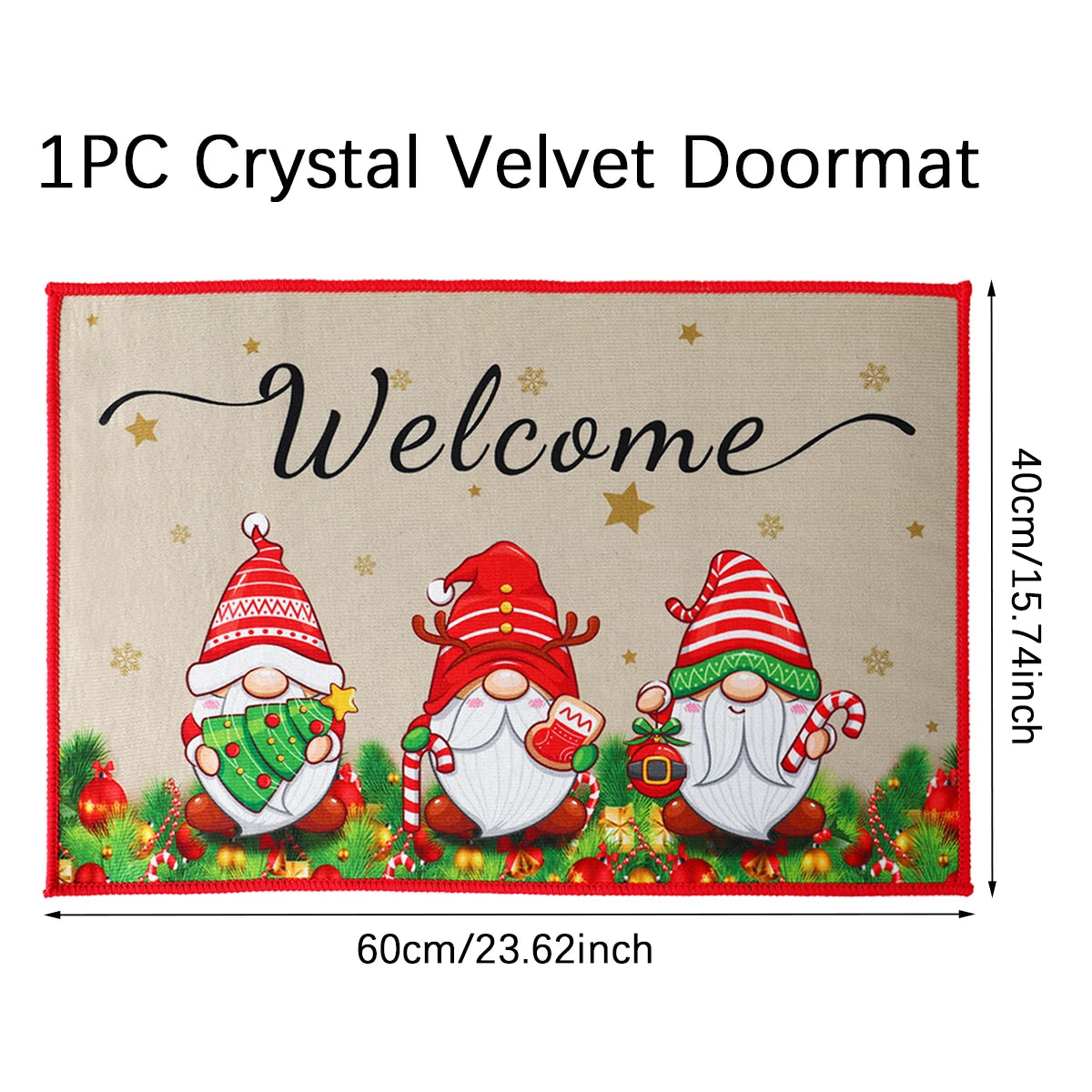 Santa Claus Christmas Doormat – Merry Christmas 2025/2026 Outdoor Rug