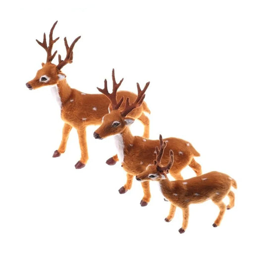 Plush Reindeer Christmas Decoration – Cute Standing Elk Figure (15/20/25 cm)