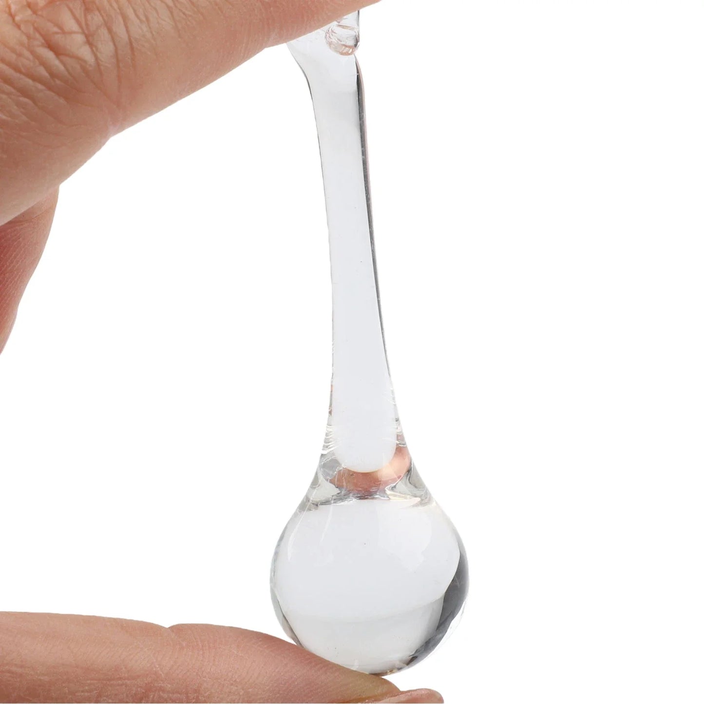 20 Piece Clear Glass Teardrop Ornaments – Raindrop Hanging Christmas Decor (4 Sizes)