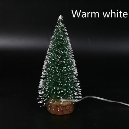 Mini LED Snow Frost Christmas Tree – Tabletop Decor (15/20/25/30 cm)