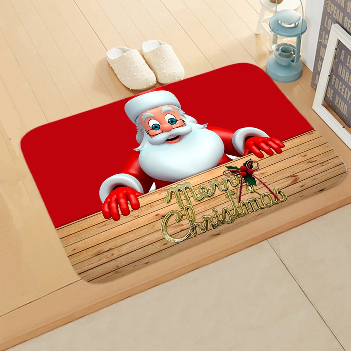 Santa Claus Christmas Doormat – Merry Christmas 2025/2026 Outdoor Rug