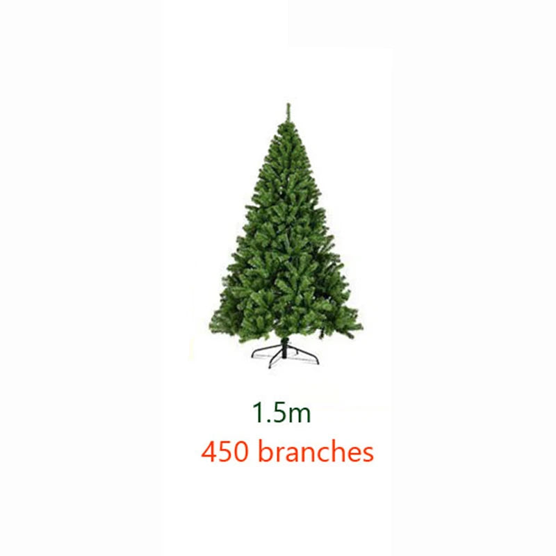 Large PVC Artificial Christmas Tree – 120/150/180/210 cm Green (Easy Assembly)