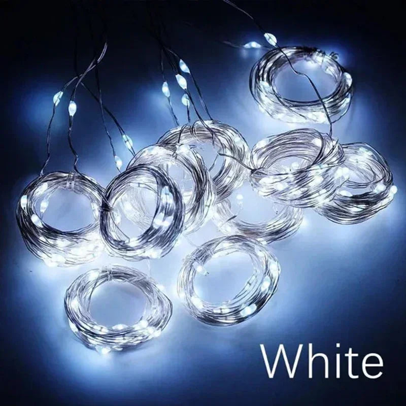 3M USB Curtain Fairy Lights – 300 LED Warm White String Garland with Remote (3×3m / 3×2m / 3×1m)