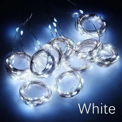 3M USB Curtain Fairy Lights – 300 LED Warm White String Garland with Remote (3×3m / 3×2m / 3×1m)