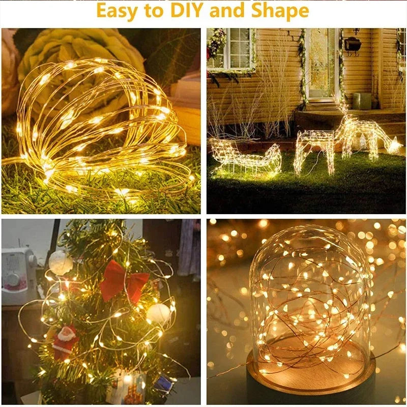 3M USB Curtain Fairy Lights – 300 LED Warm White String Garland with Remote (3×3m / 3×2m / 3×1m)