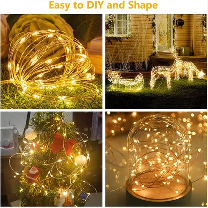 3M USB Curtain Fairy Lights – 300 LED Warm White String Garland with Remote (3×3m / 3×2m / 3×1m)