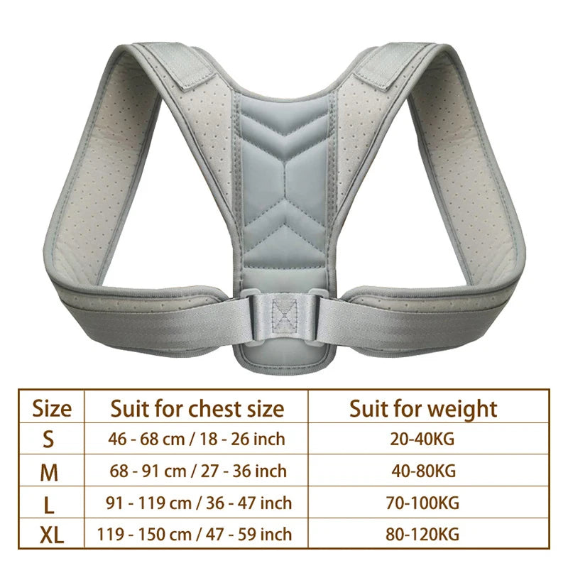 Back Posture Correction Belt – Male/Female Hunchback & Slouch Support (S/M/L/XL)