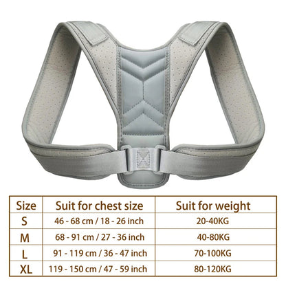 Back Posture Correction Belt – Male/Female Hunchback & Slouch Support (S/M/L/XL)