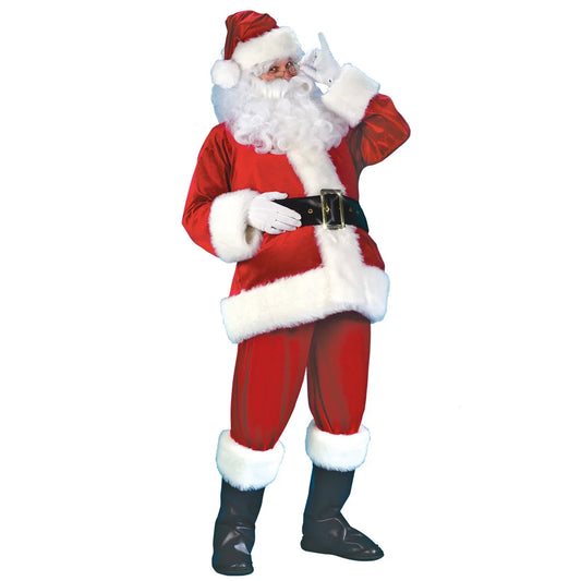 Deluxe Adult Santa Claus Costume – 7/8/9/11 Piece Full Santa Suit Set (Men)