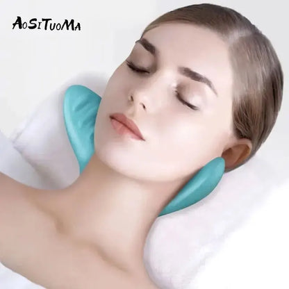AOSITUOMA Cervical Traction PC Pillow – Neck & Shoulder Muscle Relaxer Massager for Spine Alignment