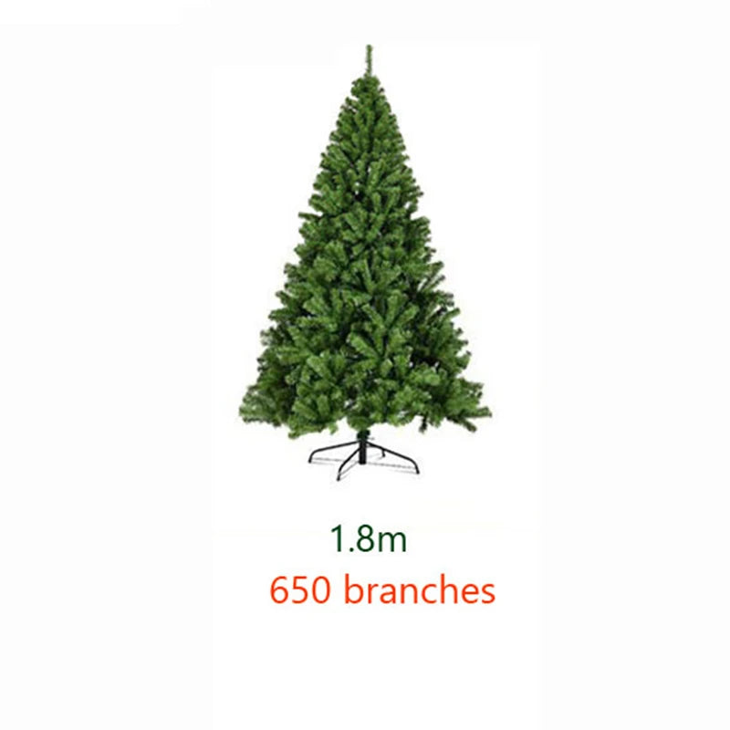 Large PVC Artificial Christmas Tree – 120/150/180/210 cm Green (Easy Assembly)