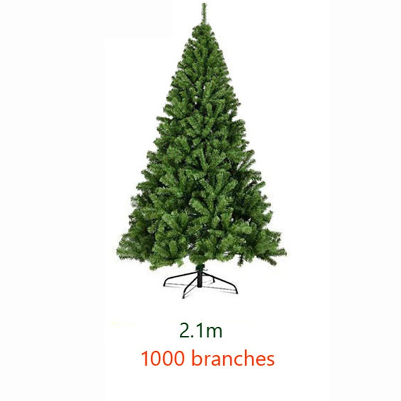 Large PVC Artificial Christmas Tree – 120/150/180/210 cm Green (Easy Assembly)